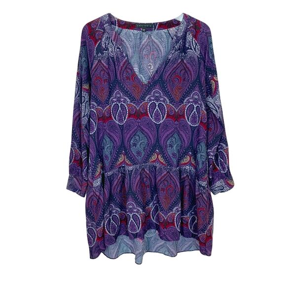 Sanctuary Patterned V Neck Tunic SMall - Picture 1 of 6